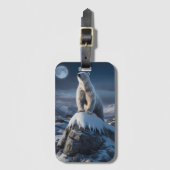 Polarbär oben Frostige Höhen Gepäckanhänger (Vorderseite Vertikal)