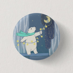 Polarbär und Mond Button