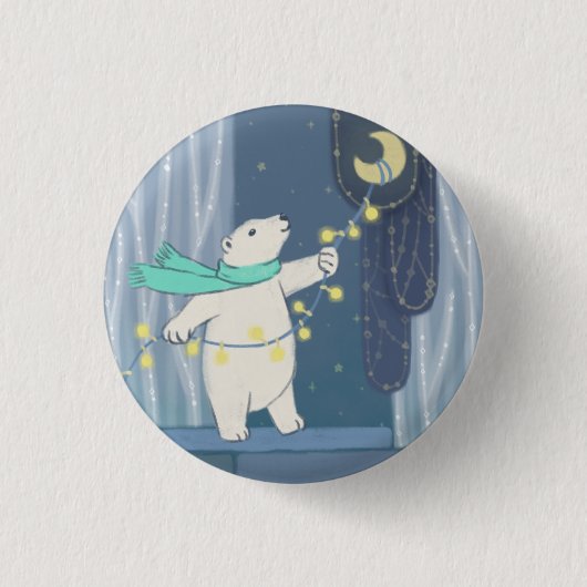 Polarbär und Mond Button (Vorderseite)