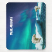 Polarbär und Nordlichter Alaska Mouse Pad Mousepad (Vorne)
