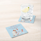 Polarbären dekorieren Baum Rechteckiger Pappuntersetzer (Vor Ort)