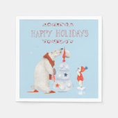 Polarbären dekorieren Baum Serviette (Vorderseite)