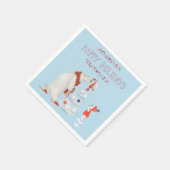 Polarbären dekorieren Baum Serviette (Ecke)