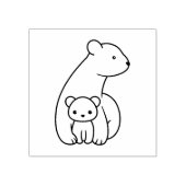 Polarbären: Mutter und Kind Gummistempel (Prägung)