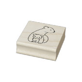 Polarbären: Mutter und Kind Gummistempel (Stempel)