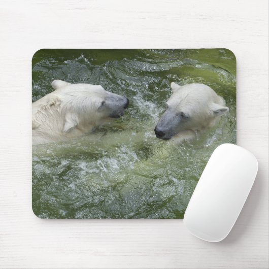 Polarbären schwimmen mousepad (Mit Mouse)