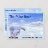 Polarbären sind bedroht, lesen Sie schnell Folgend Postkarte (Vorne/Hinten)