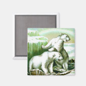 Polarbären und Nordlichter Magnet (Vorderseite/Rückseite)