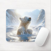 Polarbärenpest in arktischem Wasser Mousepad (Mit Mouse)