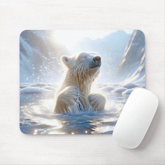 Polarbärenpest in arktischem Wasser Mousepad (Mit Mouse)