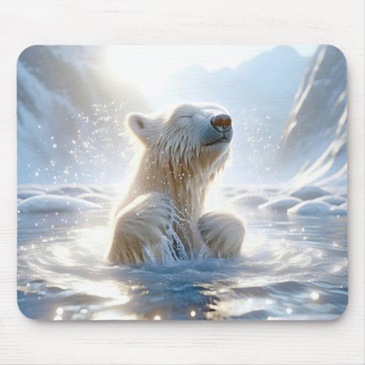 Polarbärenpest in arktischem Wasser Mousepad (Vorne)