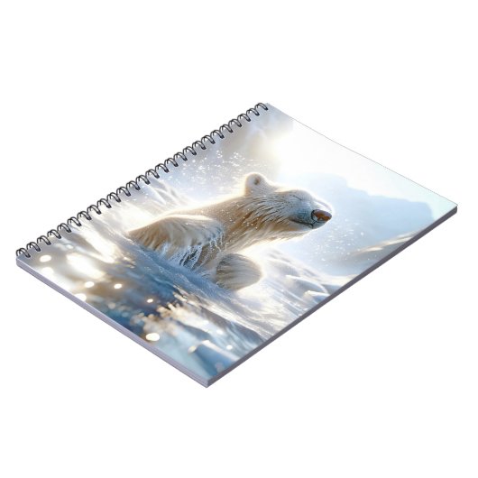 Polarbärenpest in arktischem Wasser Notizblock (Linke Seite)