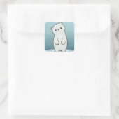 Polarbärensschnee Quadratischer Aufkleber (Tasche)