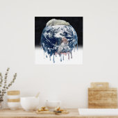 Polarbärenumarmung der Erde Poster (Küche)