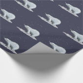 Polarbärenwackelpapier für Snowflake Geschenkpapier (Ecke)