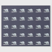 Polarbärenwackelpapier für Snowflake Geschenkpapier (Flach)