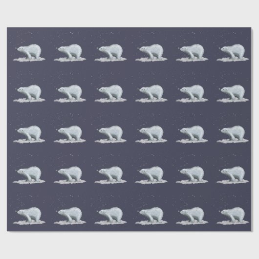 Polarbärenwackelpapier für Snowflake Geschenkpapier (Flach)