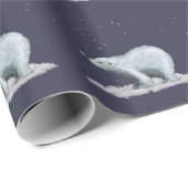 Polarbärenwackelpapier für Snowflake Geschenkpapier (Rolleneckpunkt)