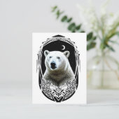 Polarbärportrait Postkarte (Stehend Vorderseite)