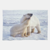 Polarbärsäte mit Krug, Packung Geschirrtuch (Horizontal)