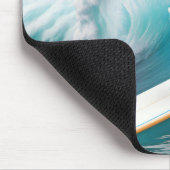 Polarbärsurfen auf einem Surfbrett Mousepad (Ecke)