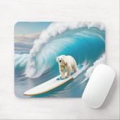 Polarbärsurfen auf einem Surfbrett Mousepad (Mit Mouse)