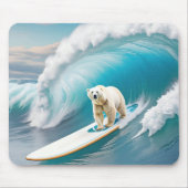 Polarbärsurfen auf einem Surfbrett Mousepad (Vorne)