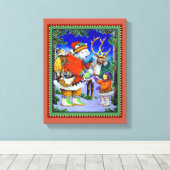 Polarbear Gift Leinwanddruck (Insitu (Holzboden))