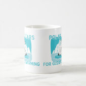 Polare Bären für globale Erwärmung Kaffeetasse (Mittel)