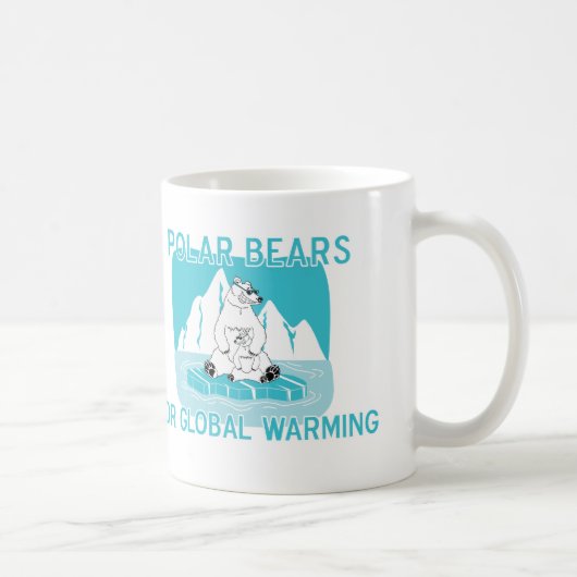 Polare Bären für globale Erwärmung Kaffeetasse (Rechts)
