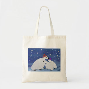 Polare Bärn-Winter-Feiertags-Leinwand-Tasche Tragetasche