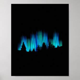 Polare Lichter Aurora Borealis Island Urlaub  Poster