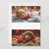 Polare Liebe: Einladung zum Hochzeitsfeiern mit ge (Rückseite)