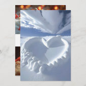 Polare Liebe: Einladung zum Hochzeitsfeiern mit ge (Vorne/Hinten)