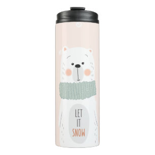 Polarer Bär - lassen Sie ihn schneien - niedliche Thermosbecher