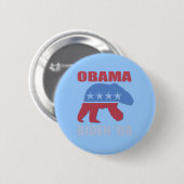 Polarer Bär Obama Biden '08 Knopf-Button Button (Vorne & Hinten)