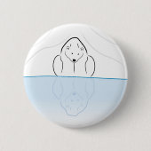 Polarer Bär Reflexion auf globaler Erwärmung Button (Vorderseite)