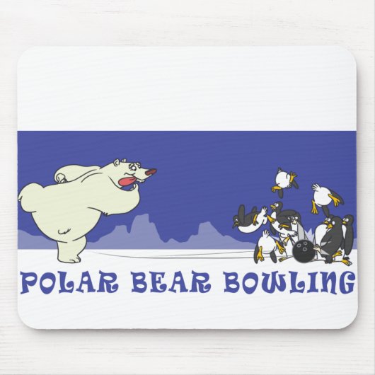 POLARER BÄRN-BOWLING MOUSEPAD (Vorne)