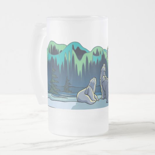 Polarer Bärn-Kunst-Bier-Tassen-erstes Mattglas Bierglas (Vorderseite Links)