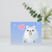 Polarer Bärn-Liebe Postkarte (Stehend Vorderseite)