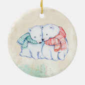 Polarer Bärn-Liebe-Verzierung Keramikornament (Hinten)