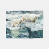 Polarer Bärn-Mama-und CUB-Fleece-Decke Fleecedecke (Vorderseite (Horizontal))