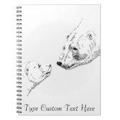 Polarer Bärn-Notizbuch-personalisiertes Notizblock (Vorderseite)