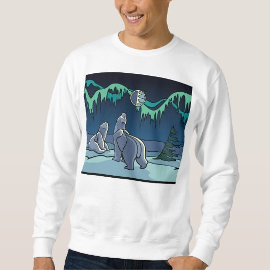 Polarer Bärn-Sweatshirt-Tier-Kunst-UnisexShirt Sweatshirt (Vorderseite)