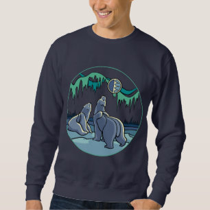 Polarer Bärn-Sweatshirt-Tier-Kunst-UnisexShirt Sweatshirt