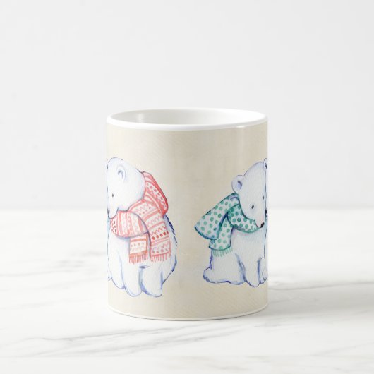POLARER BÄRN-TASSE. POLARBEAR GESCHENK KAFFEETASSE (Mittel)