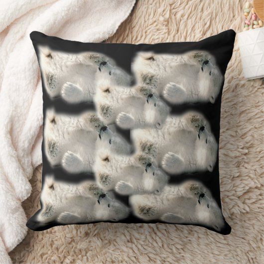 Polarer Bärn-tierisches arktisches niedliches Kissen (Decke)