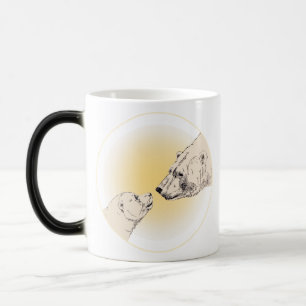 Polarer Bärn-u. CUB-Kaffee-Tassen-Tier-Kunst-Tasse Verwandlungstasse