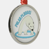 Polarer Kopfsprung! Silbernes Ornament (Rechts)