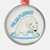 Polarer Kopfsprung! Silbernes Ornament (Vorne)